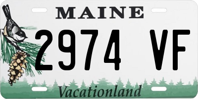 ME license plate 2974VF