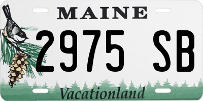 ME license plate 2975SB