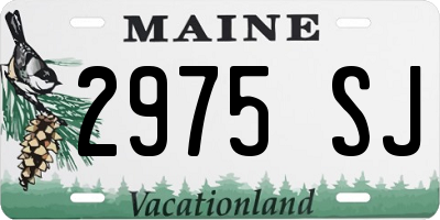 ME license plate 2975SJ