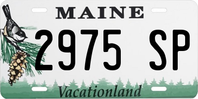 ME license plate 2975SP