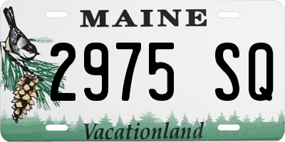 ME license plate 2975SQ