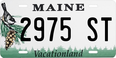 ME license plate 2975ST