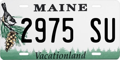 ME license plate 2975SU
