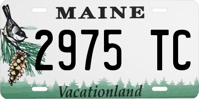ME license plate 2975TC
