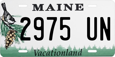 ME license plate 2975UN