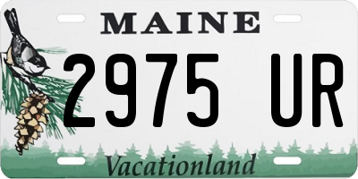 ME license plate 2975UR