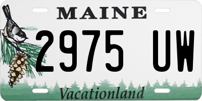 ME license plate 2975UW