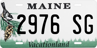 ME license plate 2976SG