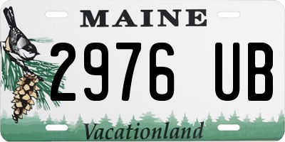 ME license plate 2976UB