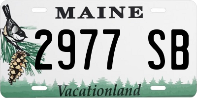 ME license plate 2977SB