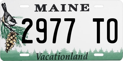 ME license plate 2977TO