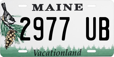 ME license plate 2977UB