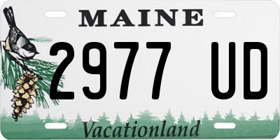 ME license plate 2977UD