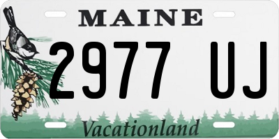 ME license plate 2977UJ