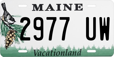 ME license plate 2977UW