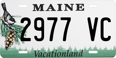 ME license plate 2977VC