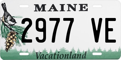 ME license plate 2977VE