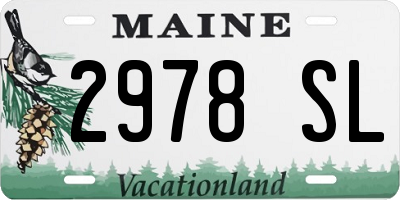 ME license plate 2978SL