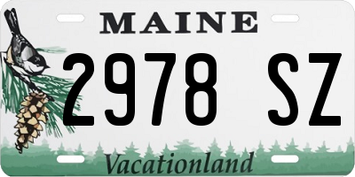 ME license plate 2978SZ