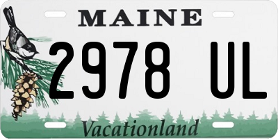 ME license plate 2978UL