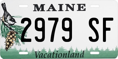 ME license plate 2979SF