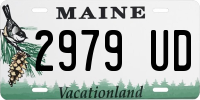 ME license plate 2979UD