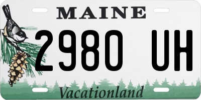 ME license plate 2980UH