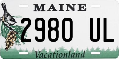 ME license plate 2980UL