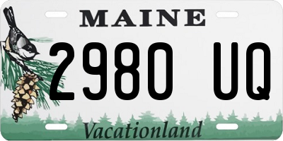ME license plate 2980UQ