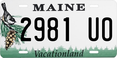 ME license plate 2981UO