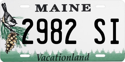 ME license plate 2982SI