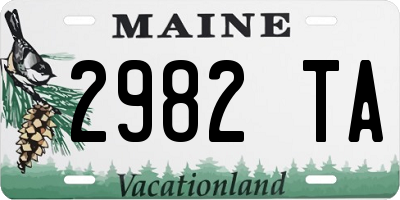 ME license plate 2982TA