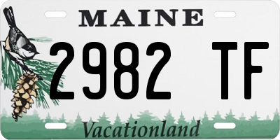 ME license plate 2982TF