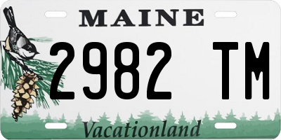 ME license plate 2982TM