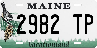 ME license plate 2982TP