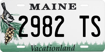 ME license plate 2982TS