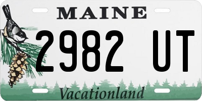 ME license plate 2982UT