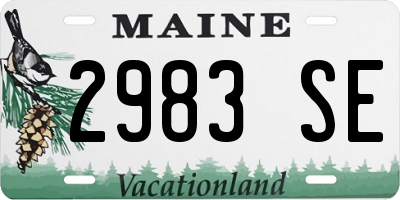 ME license plate 2983SE