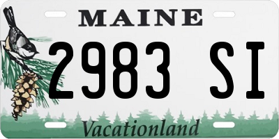ME license plate 2983SI