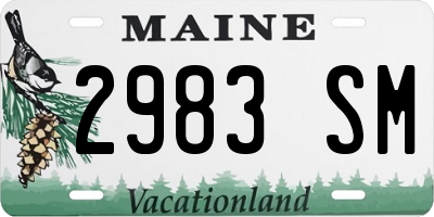 ME license plate 2983SM