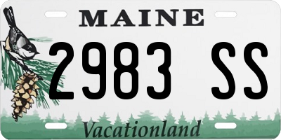 ME license plate 2983SS