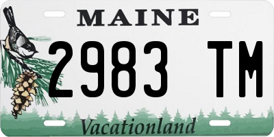 ME license plate 2983TM