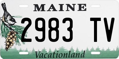 ME license plate 2983TV