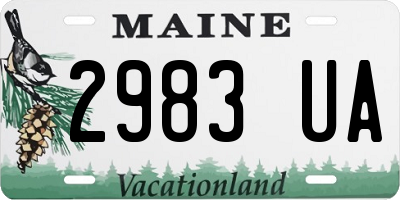 ME license plate 2983UA