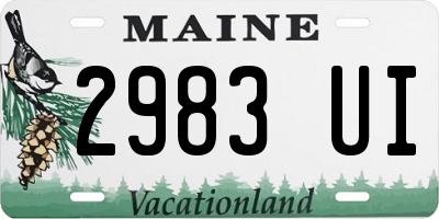 ME license plate 2983UI