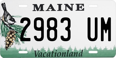 ME license plate 2983UM