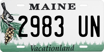 ME license plate 2983UN