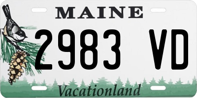 ME license plate 2983VD