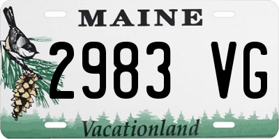 ME license plate 2983VG