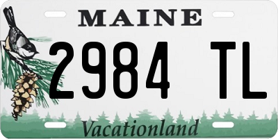 ME license plate 2984TL